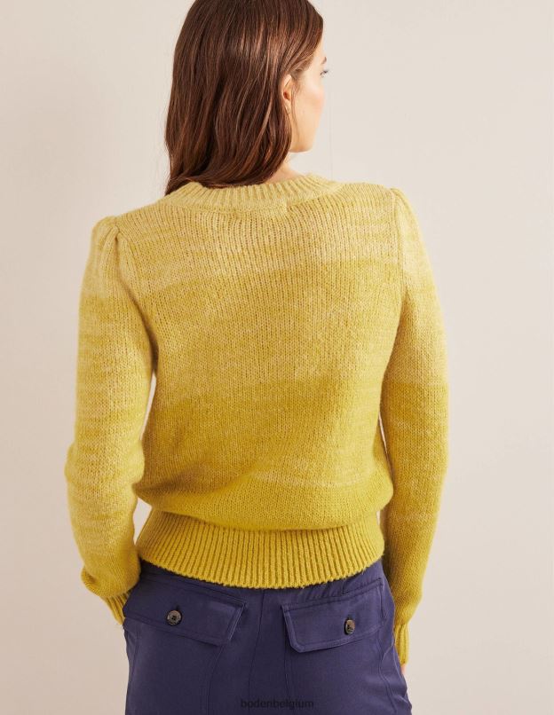 femmes Boden ombre jaune pull moelleux vêtements Z42D01498