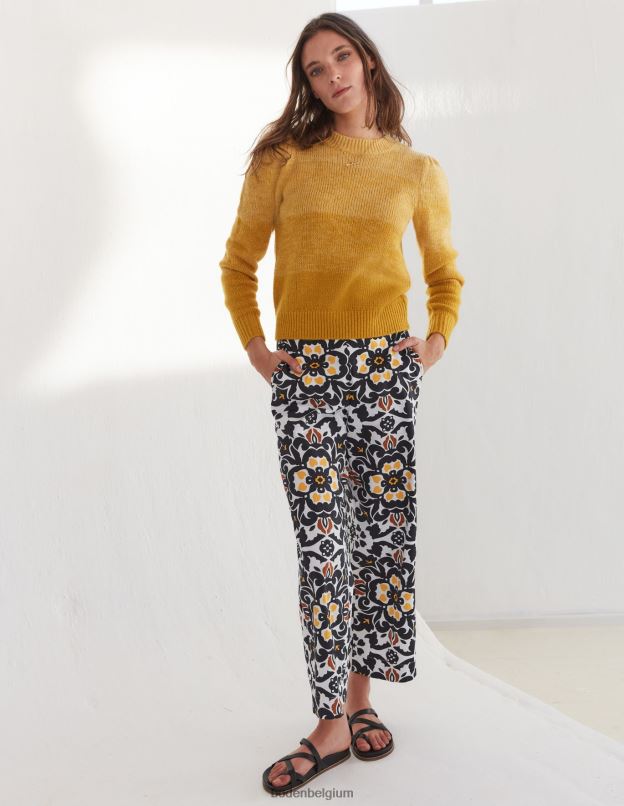 femmes Boden ombre jaune pull moelleux vêtements Z42D01498