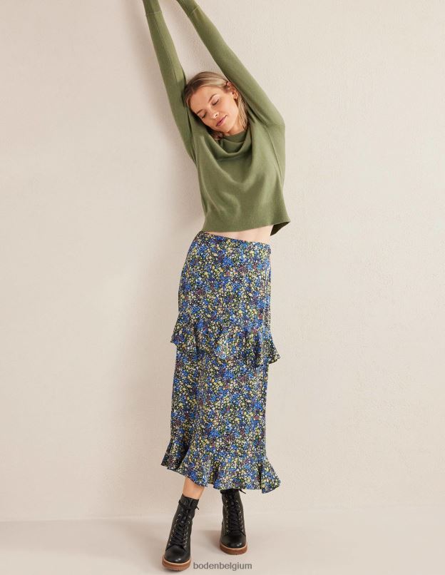 femmes Boden pierre verte pull en cachemire à épaules bouffantes vêtements Z42D01699