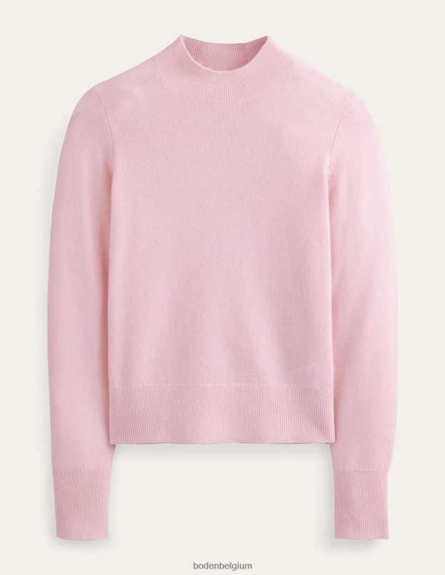 femmes Boden rose guimauve pull à col montant en cachemire vêtements Z42D01587