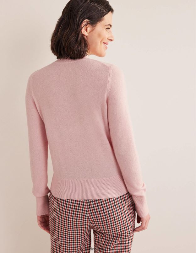femmes Boden rose guimauve pull à col montant en cachemire vêtements Z42D01587
