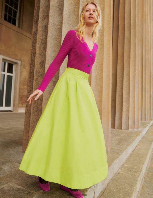 femmes Boden rose violette cardigan côtelé court en mérinos vêtements Z42D02133