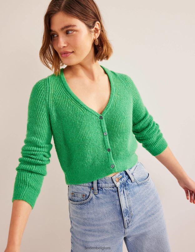 femmes Boden vert clair cardigan court duveteux vêtements Z42D01439