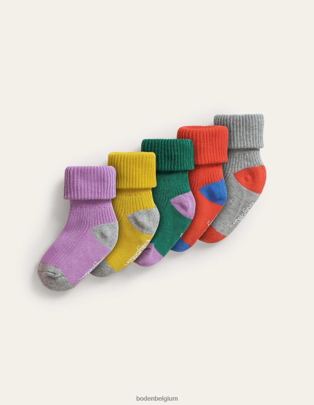 filles Boden multi-côtes boîte à chaussettes, paquet de 5 accessoire Z42D02734