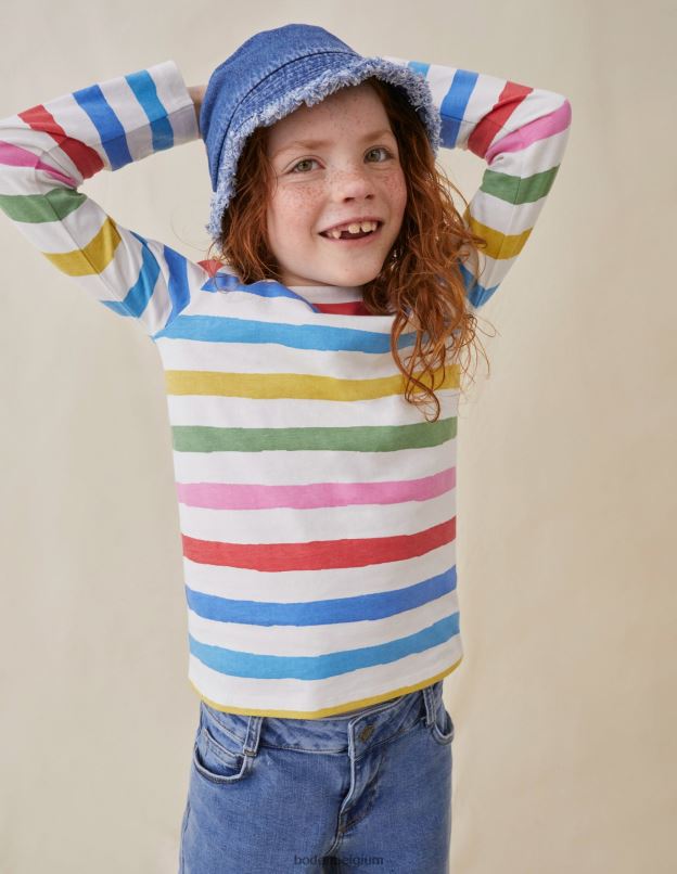 filles Boden jean moyen chapeau de seau accessoire Z42D03134