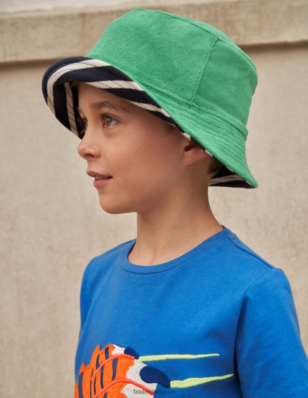 filles Boden rayure marine chapeau en éponge accessoire Z42D03281