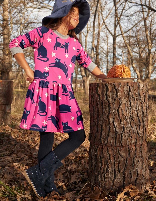 filles Boden multi spot marine universitaire bottes hautes en daim à pois chaussure Z42D02723