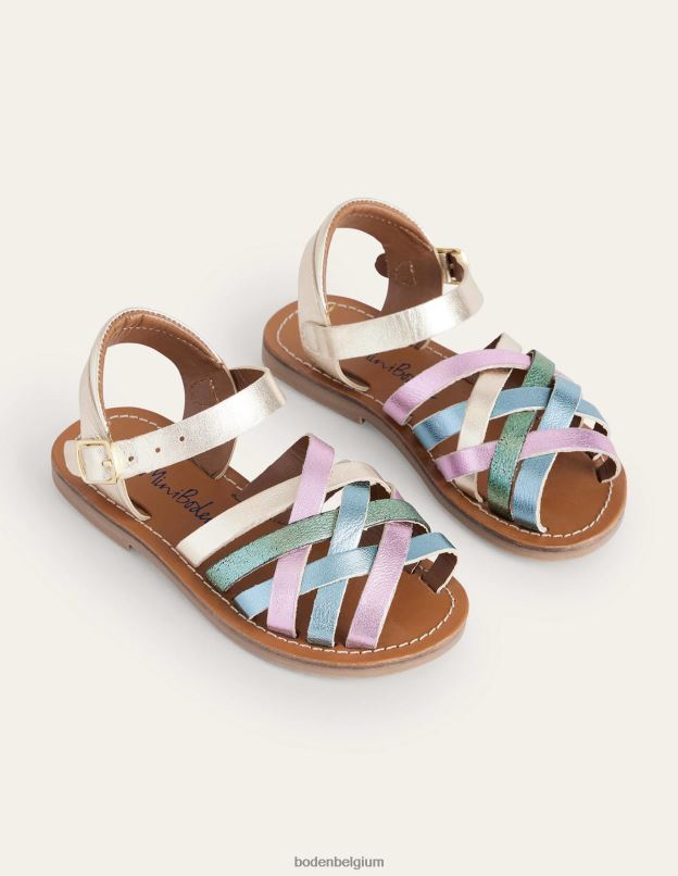 filles Boden multi métallique sandales à lanières chaussure Z42D02763