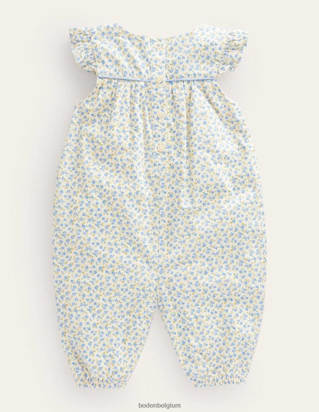 filles Boden Petits poussins roses bleu pâle barboteuse à volants appliqués vêtements Z42D03263