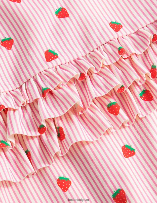 filles Boden rayure rose ivoire combinaison de surf à froufrous pour protéger du soleil vêtements Z42D03280