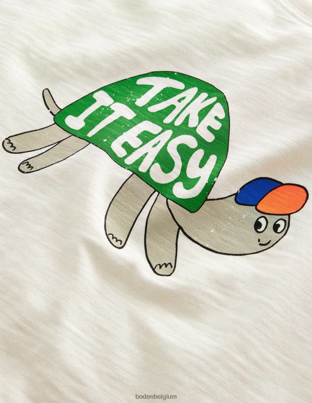 filles Boden Tortue gousse de vanille t-shirt humoristique imprimé vêtements Z42D03202