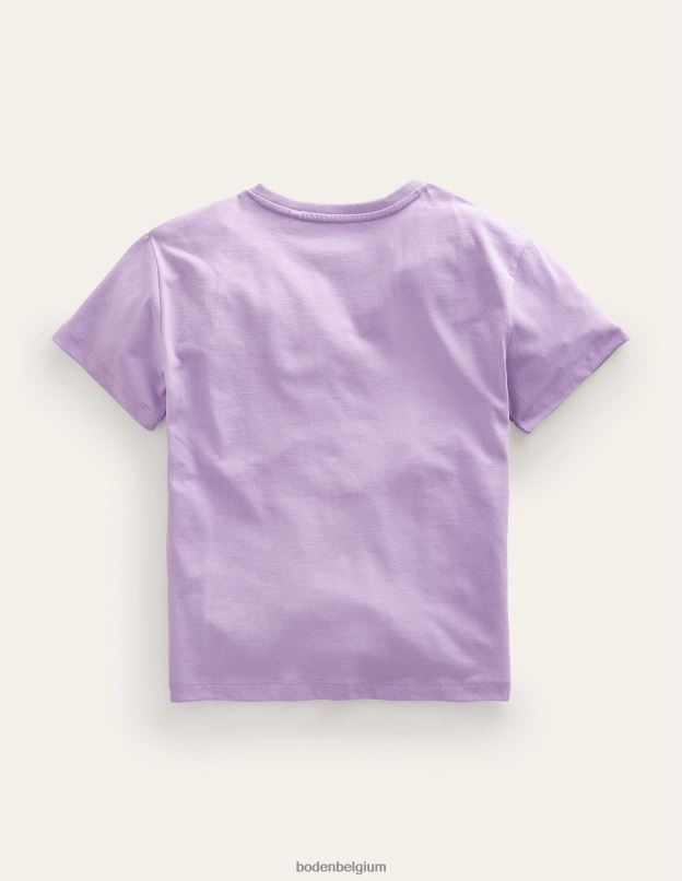 filles Boden amour de soi lavande brumeuse t-shirt à slogan imprimé vêtements Z42D02947