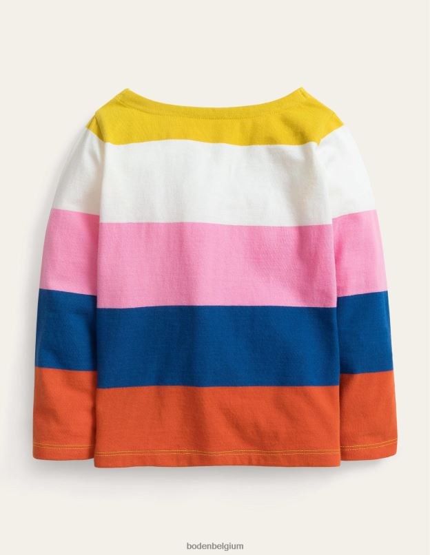 filles Boden bande arc-en-ciel de fleurs de cerisier breton de tous les jours vêtements Z42D02873