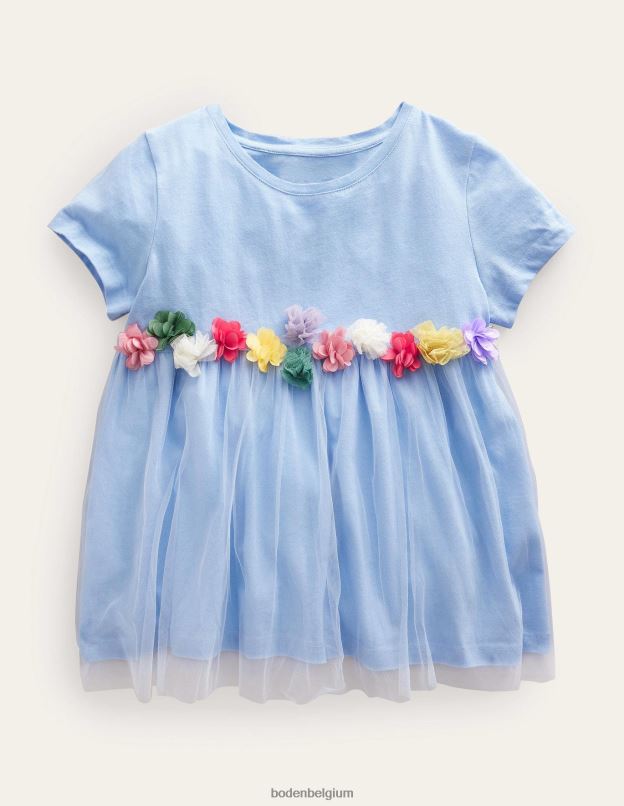 filles Boden bleu brunnera t-shirt à appliqué en tulle vêtements Z42D02879