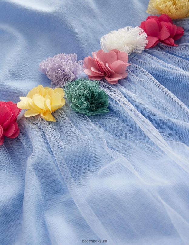 filles Boden bleu brunnera t-shirt à appliqué en tulle vêtements Z42D02879