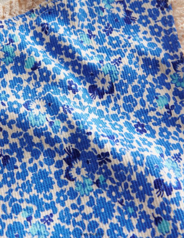 filles Boden bleu cabanon floral gilet en jersey vêtements Z42D03086