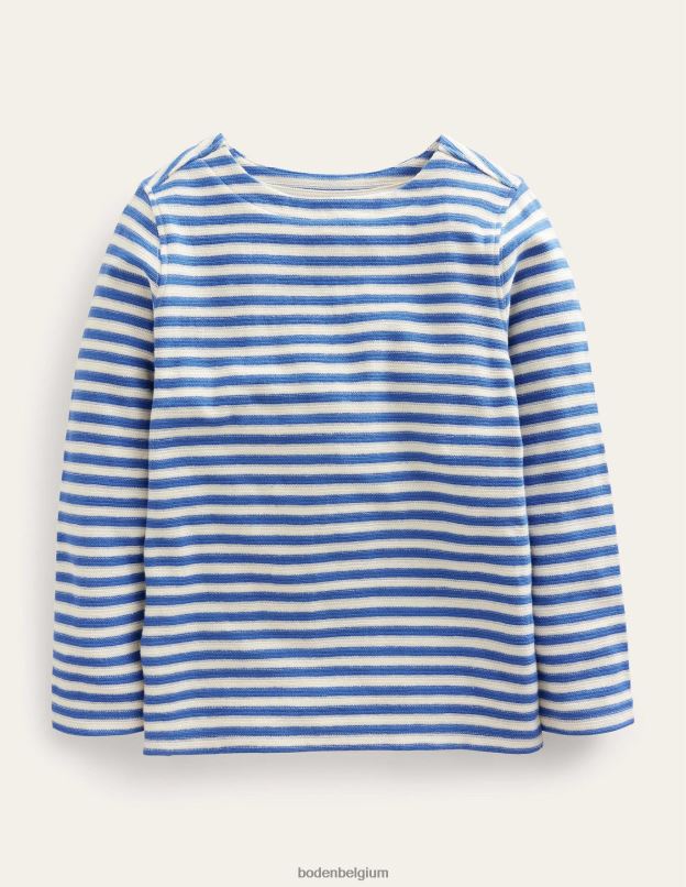 filles Boden bleu de delft/blanc texture bretonne vêtements Z42D03195