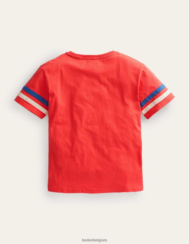 filles Boden confiture de fusée rouge t-shirt sportif décontracté vêtements Z42D03186