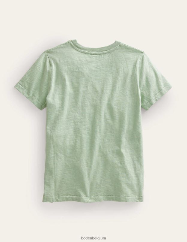 filles Boden eau de néant verte t-shirt flammé délavé vêtements Z42D03139