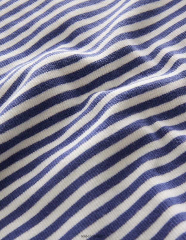 filles Boden ivoire/bleu tribord gilet en jersey vêtements Z42D03142