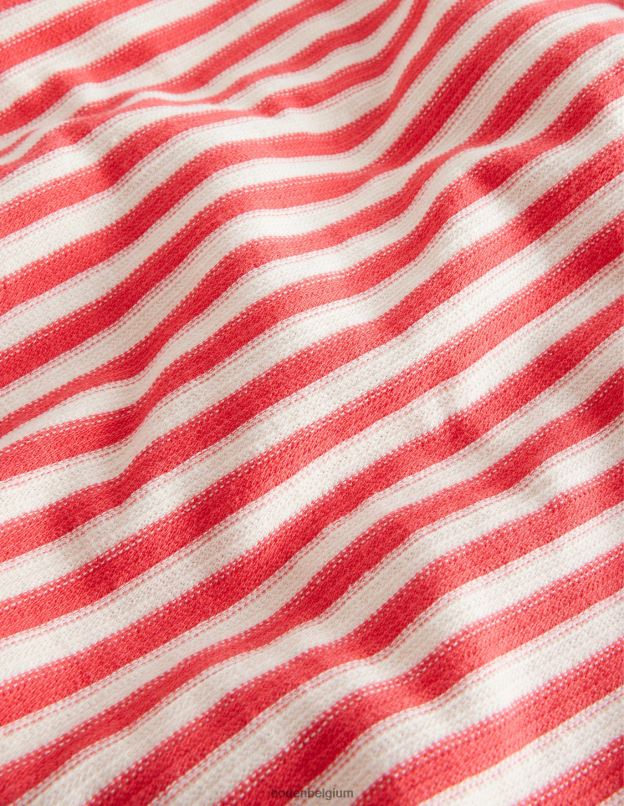 filles Boden kumquat orange/blanc texture bretonne vêtements Z42D03170