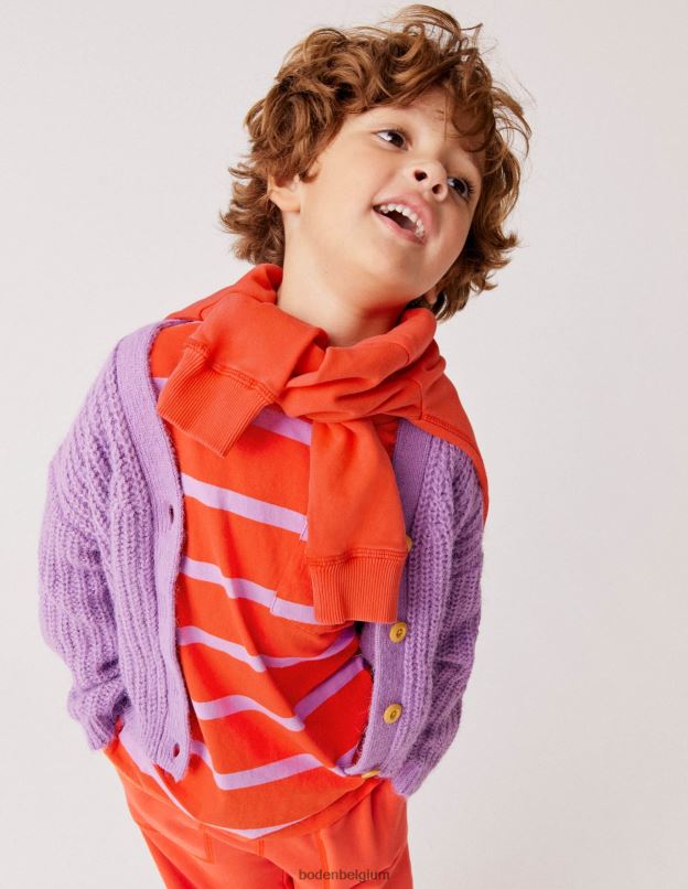 filles Boden mandarine/lupin t-shirt décontracté vêtements Z42D03031