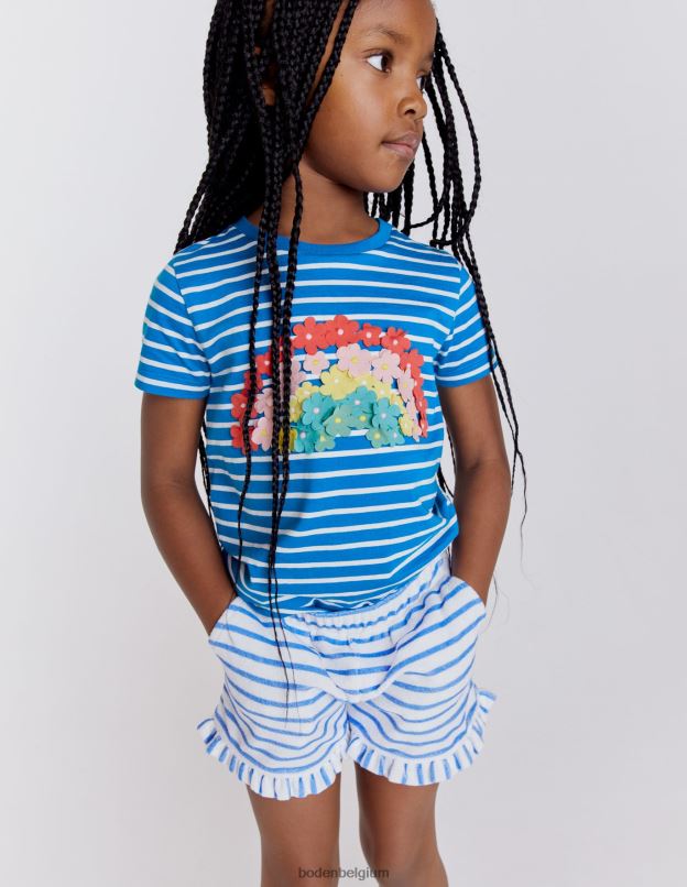 filles Boden marina/ivoire clair t-shirt flottant vêtements Z42D03194