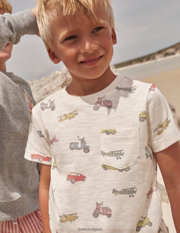 filles Boden plusieurs voitures t-shirt imprimé vêtements Z42D03250