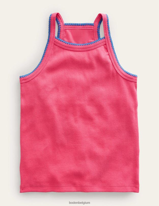 filles Boden sucette rose gilet découpé vêtements Z42D0754