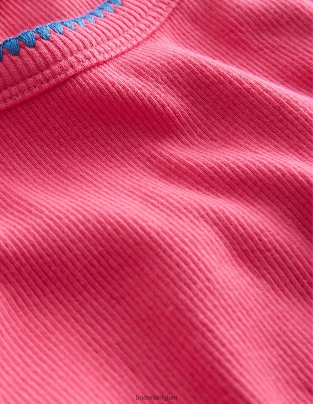 filles Boden sucette rose gilet découpé vêtements Z42D0754