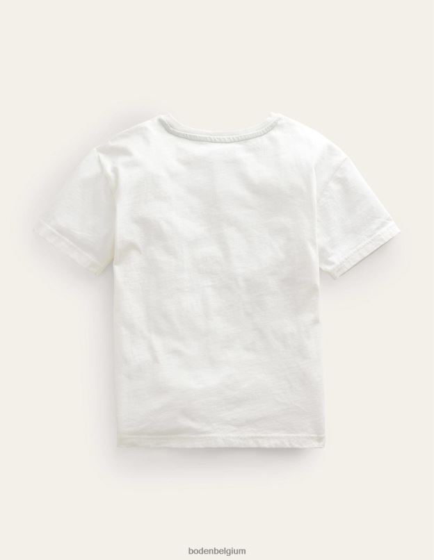 filles Boden terre d'ivoire t-shirt terre vêtements Z42D03039