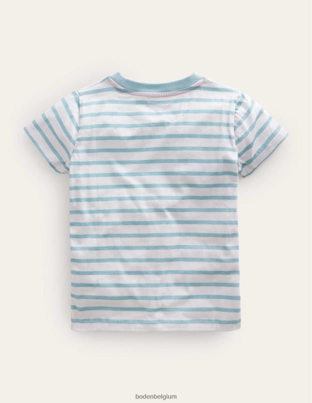 filles Boden étoiles bleu mer aqua/ivoire t-shirt flottant vêtements Z42D02864