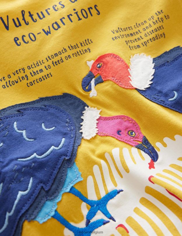 filles Boden vautours groseille t-shirt faits sur les animaux vêtements Z42D03038