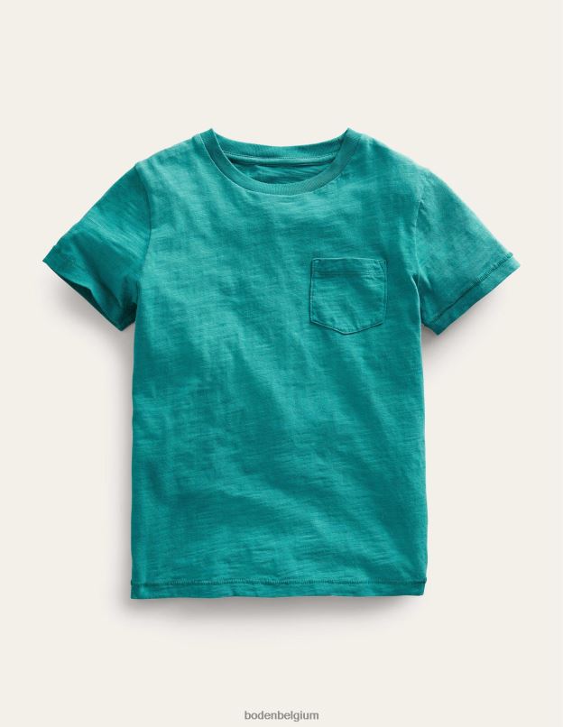 filles Boden vert persan t-shirt flammé délavé vêtements Z42D03261
