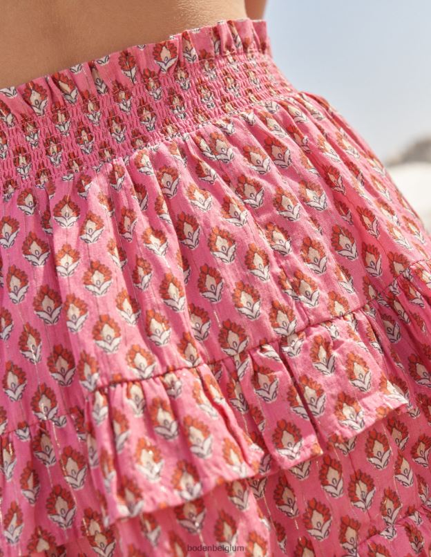 filles Boden bloc de bois azalée mini-jupe à volants vêtements Z42D0786