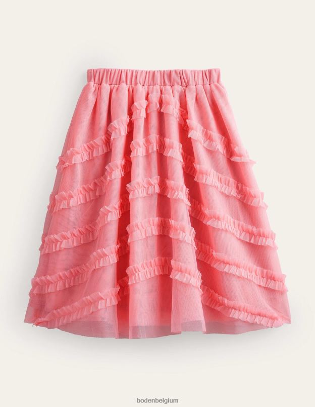 filles Boden boto rose jupe de soirée mi-longue en tulle vêtements Z42D02667