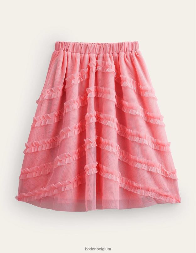 filles Boden boto rose jupe de soirée mi-longue en tulle vêtements Z42D02667