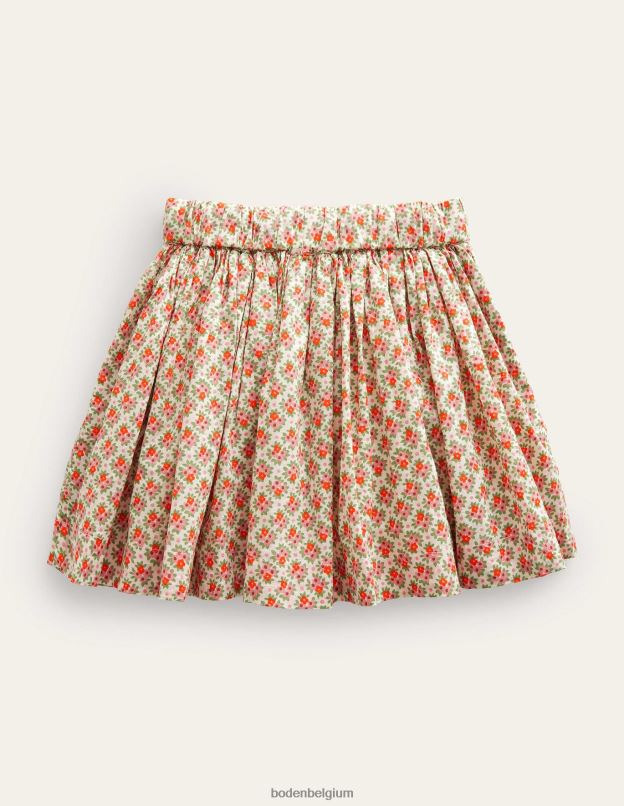 filles Boden micro floral vanille et lierre jupe virevoltante vêtements Z42D02623