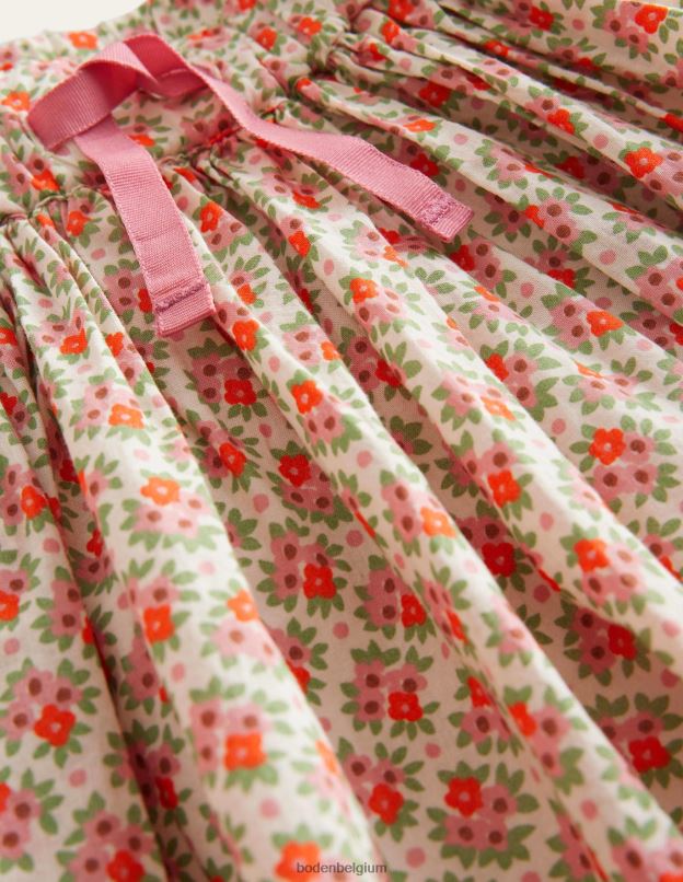 filles Boden micro floral vanille et lierre jupe virevoltante vêtements Z42D02623