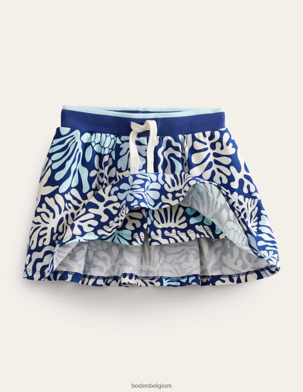 filles Boden récif de corail bleu tribord jupe-short en jersey vêtements Z42D0780