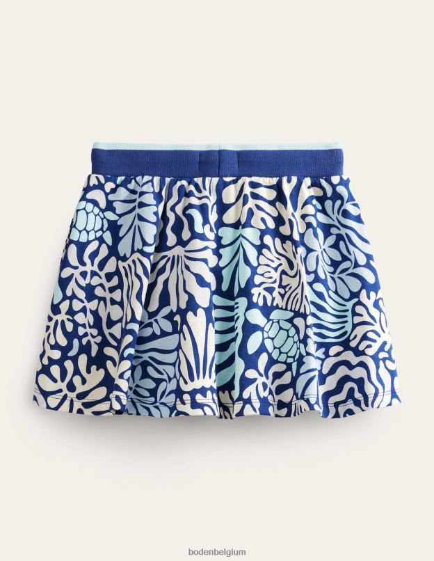 filles Boden récif de corail bleu tribord jupe-short en jersey vêtements Z42D0780
