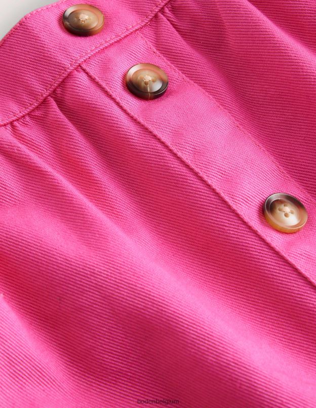 filles Boden rose chatouillé jupe boutonnée en jean vêtements Z42D02644