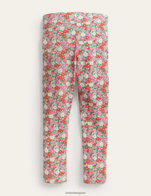 filles Boden coeurs de parterre de fleurs rouges confiture leggings appliqués amusants vêtements Z42D03301