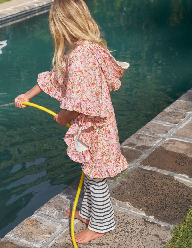 filles Boden ivoire/marine legging évasé en jersey vêtements Z42D03090