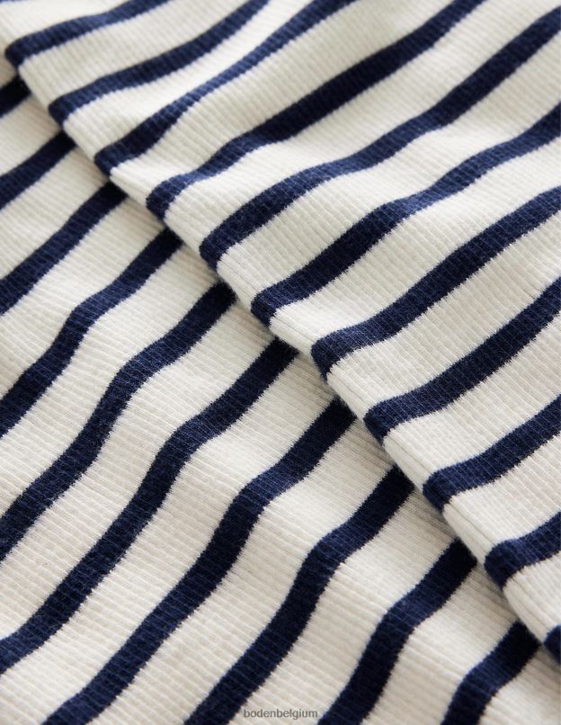 filles Boden ivoire/marine legging évasé en jersey vêtements Z42D03090