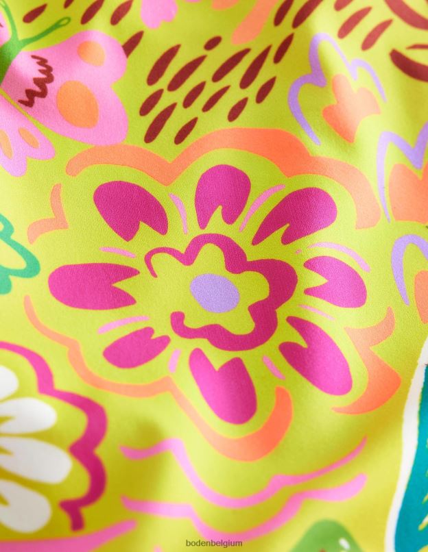 filles Boden animaux en ivoire et groseille maillot de bain tressé à boucle arrière vêtements Z42D02895