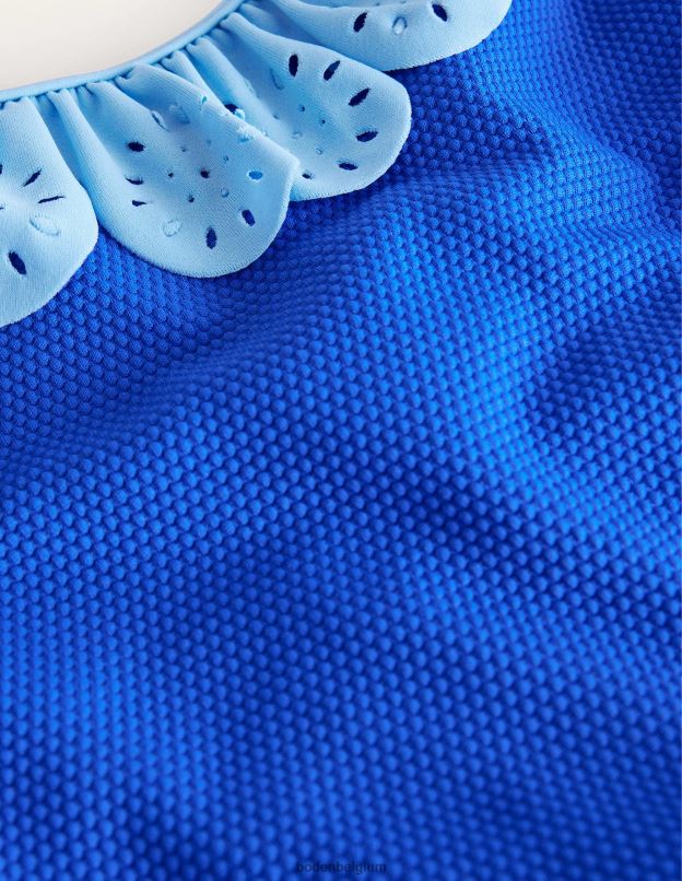 filles Boden cobalt maillot de bain à volants et broderie vêtements Z42D03237