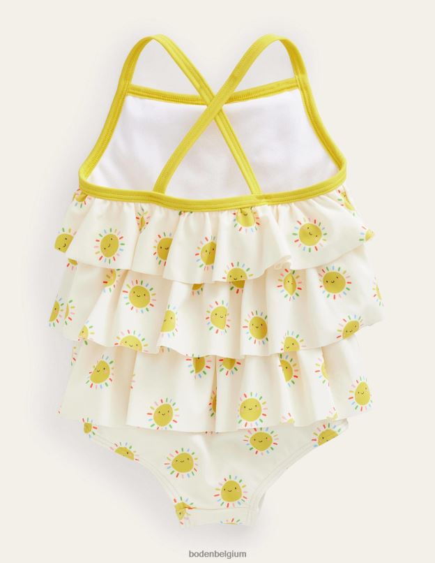 filles Boden plusieurs soleils arc-en-ciel maillot de bain à volants et volants vêtements Z42D03057