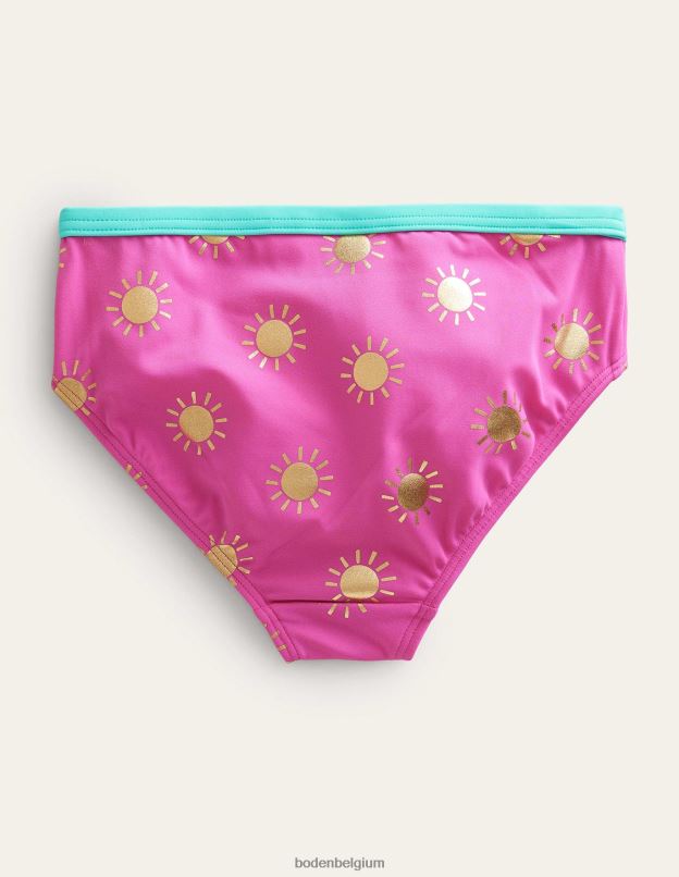 filles Boden soleils chatouillés en feuille d'or rose bas de bikini à motif vêtements Z42D02897