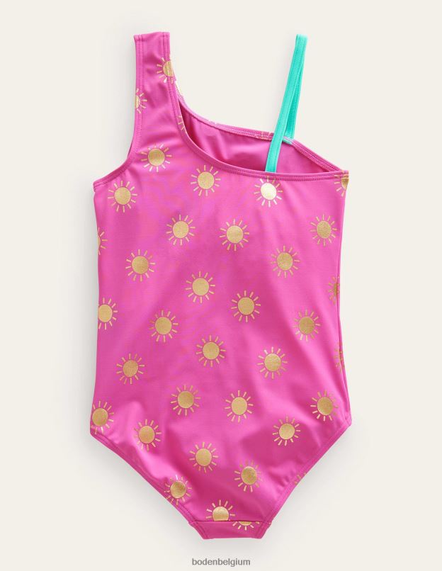 filles Boden soleils chatouillés en feuille d'or rose maillot de bain une épaule vêtements Z42D02795